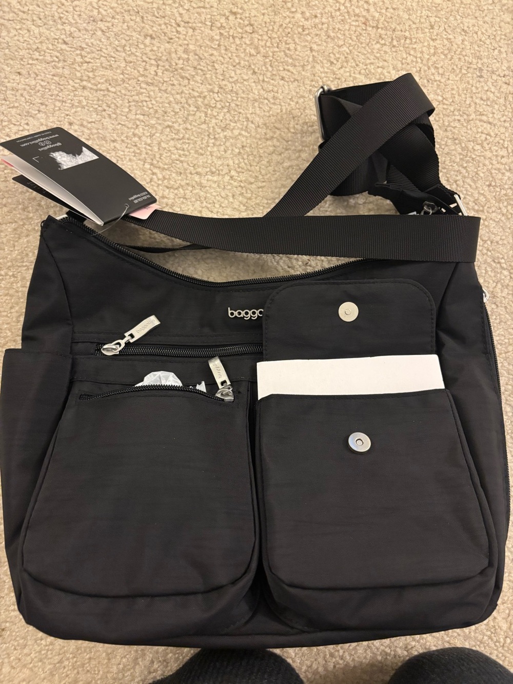 NWT Baggallini Everywhere Bagg With RFID Black - Picture 5 of 7